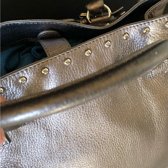 Michael Kors Large Handbag Satchel Shoulder Bag Crossbody in Gunmetal 🤩 - Picture 5 of 9